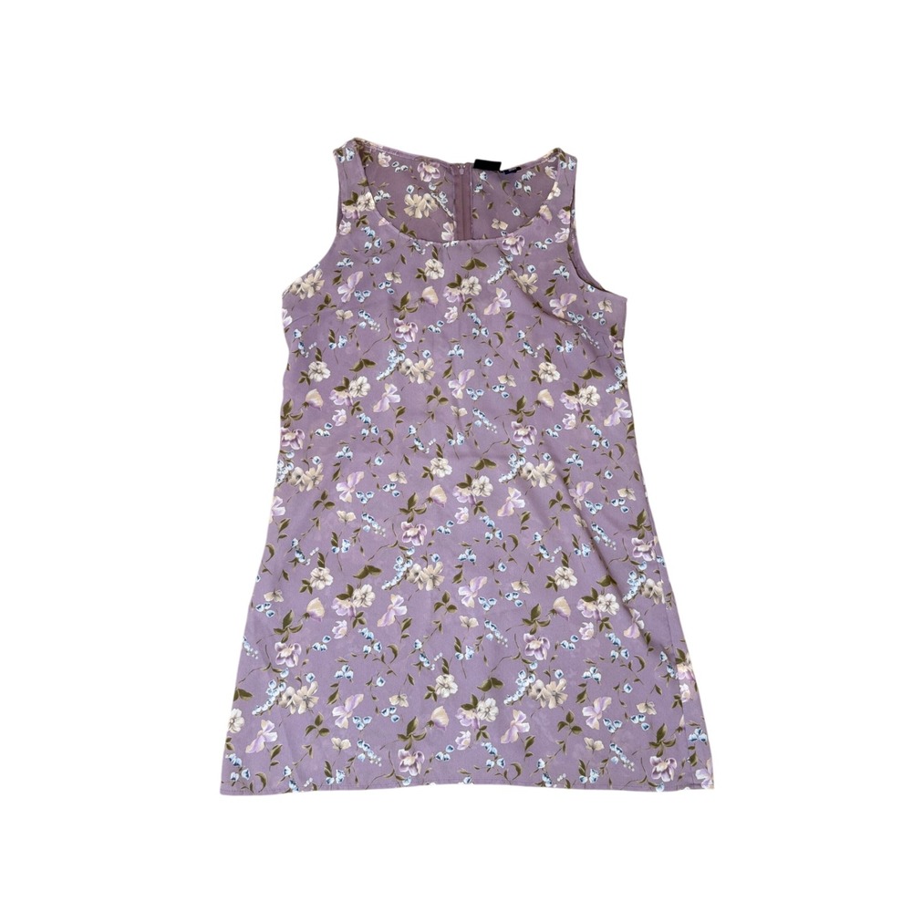 Hillard & Hanson Lavender Floral Sleeveless Shift Midi Dress Size 16 Purple